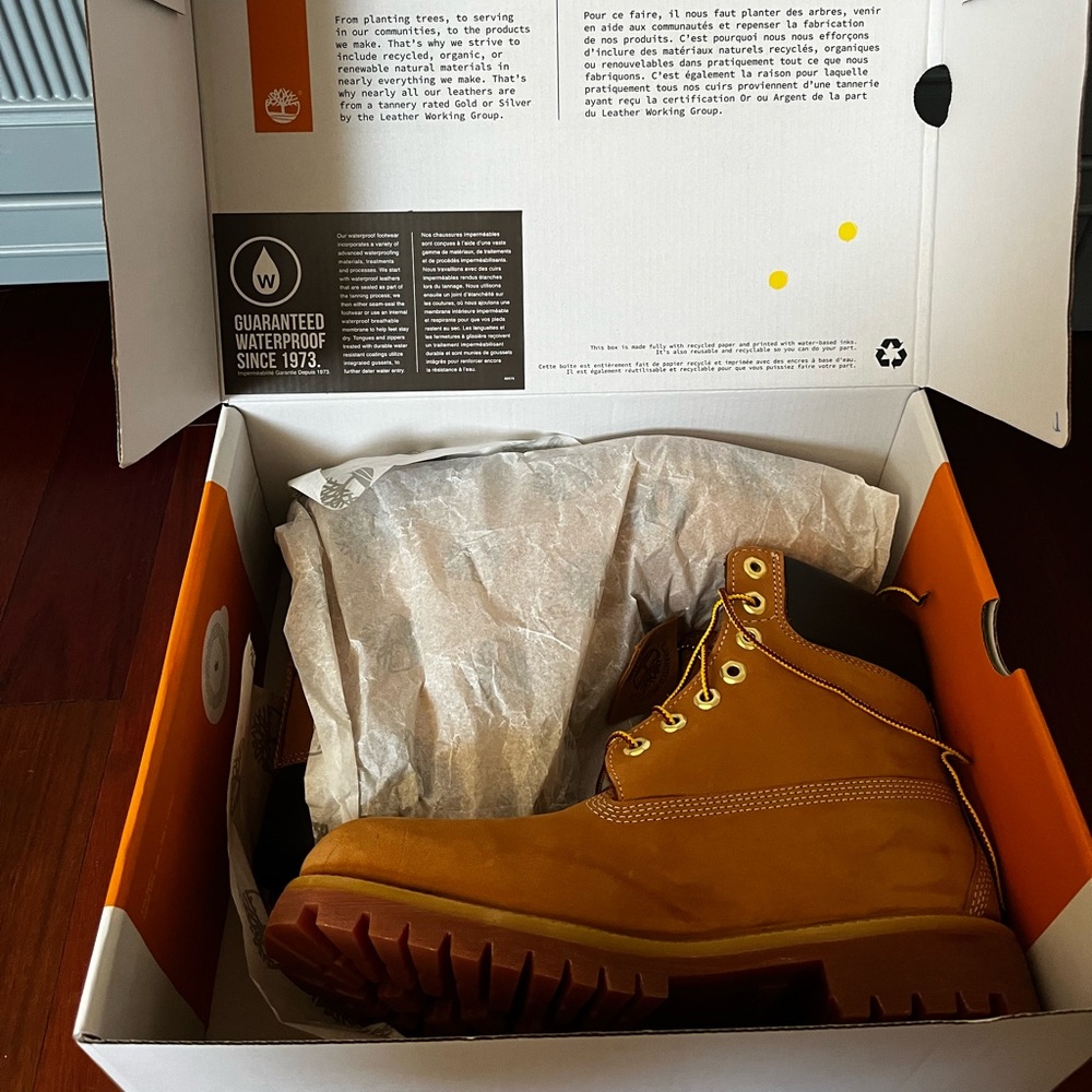 Timberland Premium 6in Waterproof Boots - Wheat Nubuck - MENS 9